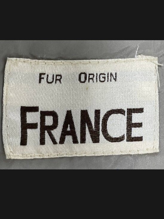 VTG Real Rabbit Fur Coat Open Front Jacket Gray Patchwork Women M Mobwife Glam - Picture 4 of 5